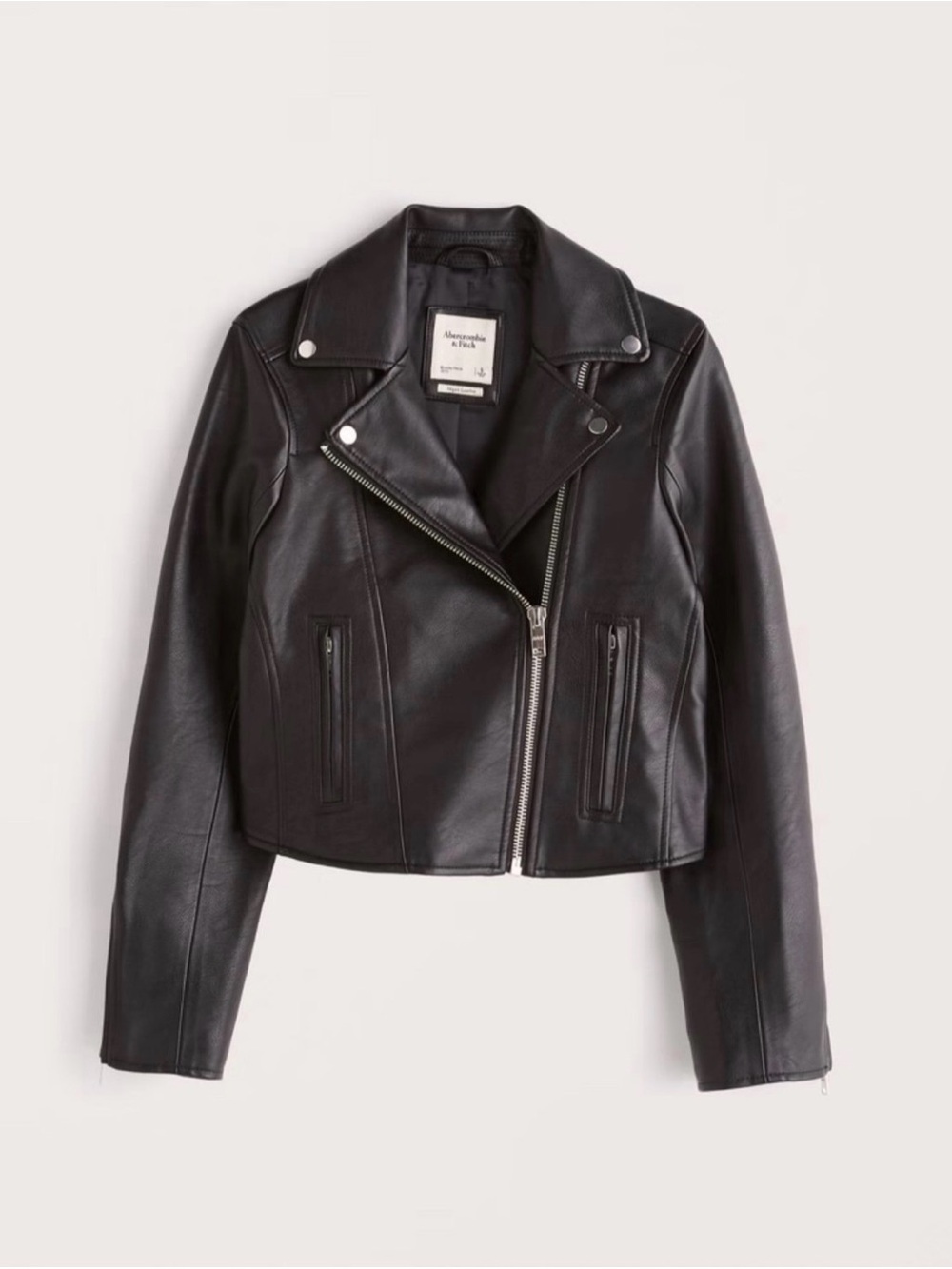 Abercrombie & Fitch Black Faux Leather Jacket